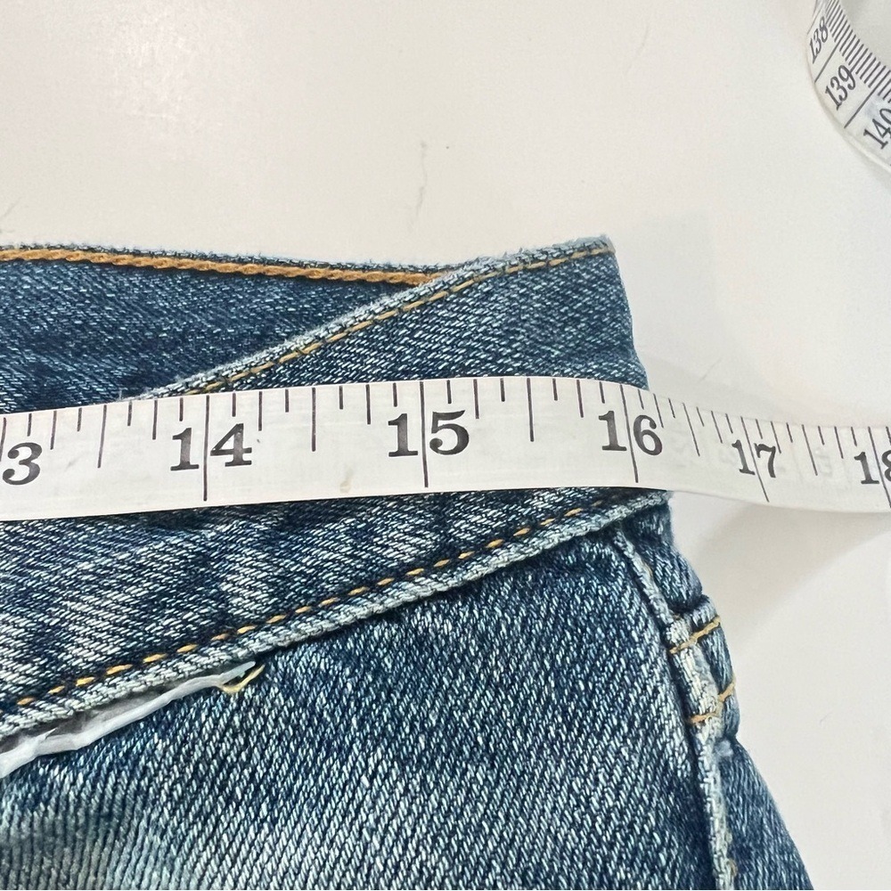 Zara Studio Wide Leg Distressed High Rise Jeans Blue Size S - Picture 7 of 16